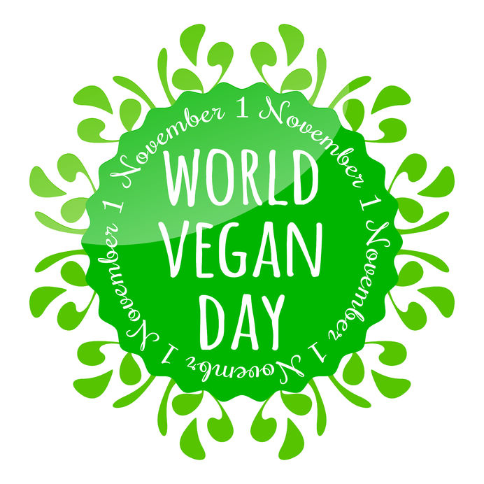 46715686 - world vegan day badge