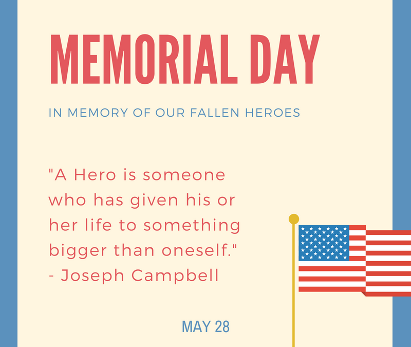 May 28 – Memorial Day