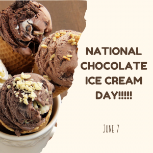 June 7 is National Chocolate Ice Cream Day 2022!