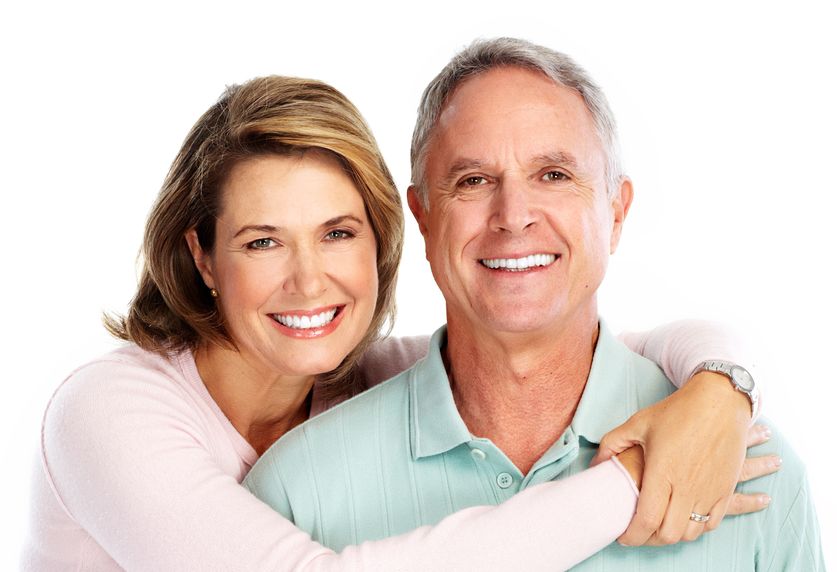 happy senior couple in love smiling after Invisalign for Adults